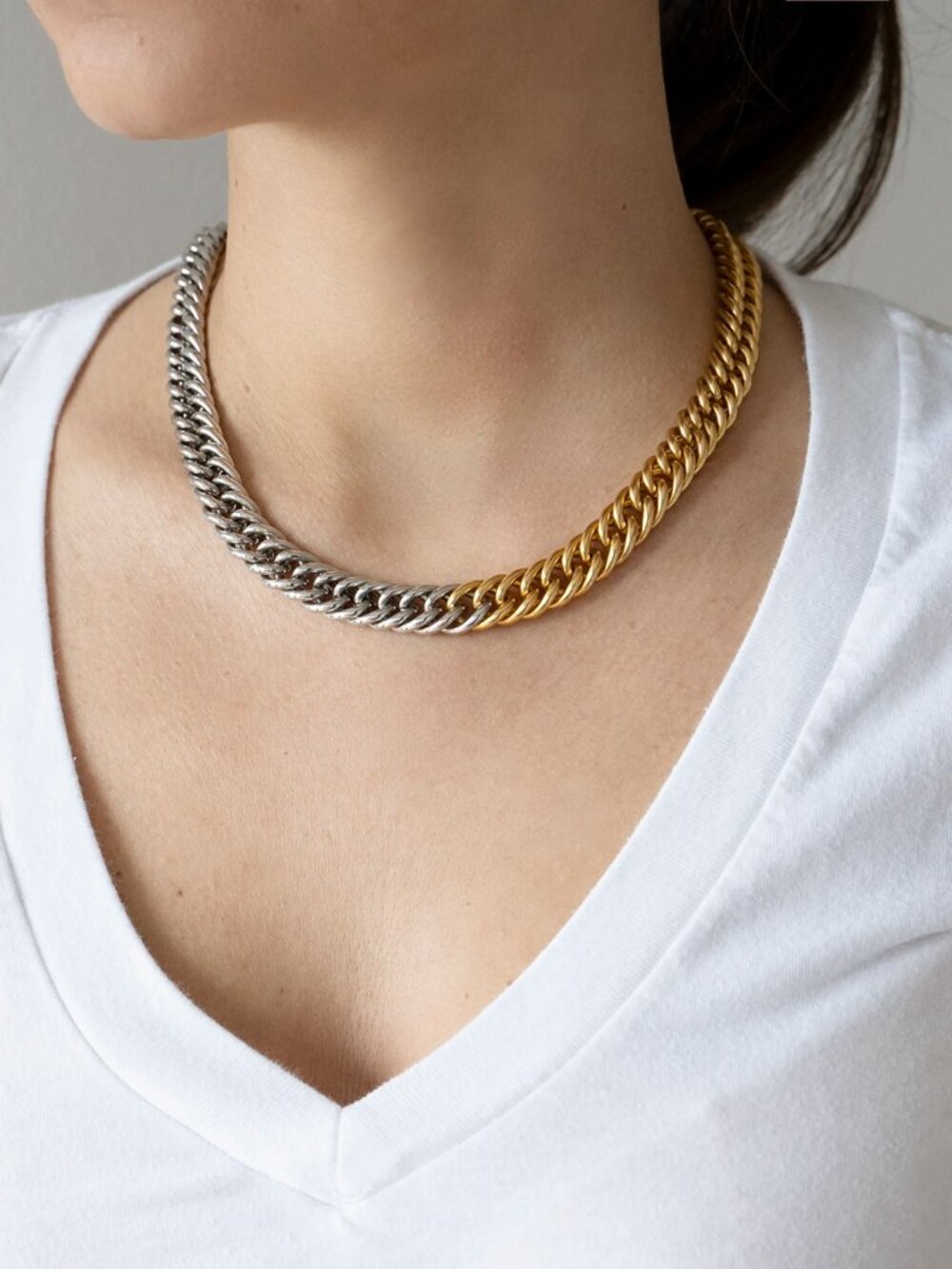BRAND NEW Ben-Amun Vintage-Inspired Two-Tone Necklace